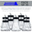 (Pack of 10) TB-010 Empty 2.7-Ounce (80cc) Glass Jar Bottles with 30 Degree­ Down Angle Adaptor Lid Assembly - Fits Dual-Action Siphon Feed Airbrushes