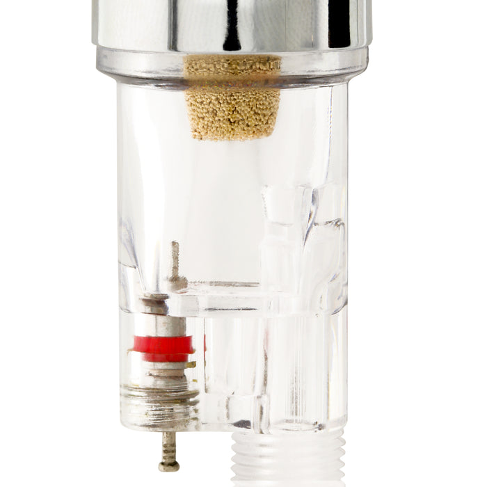 In-Line Mini Air Filter Water Trap - 1/8" BSP Threads - Airbrush Moisture Trap & Air Compressor Accessory (Connects directly onto airbrushes and hoses with 1/8" threads)