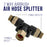 2-Way Air Hose Splitter Manifold - 1/8" BSP Fittings; 2 Male Air Outlets and 1 Female Air Inlet