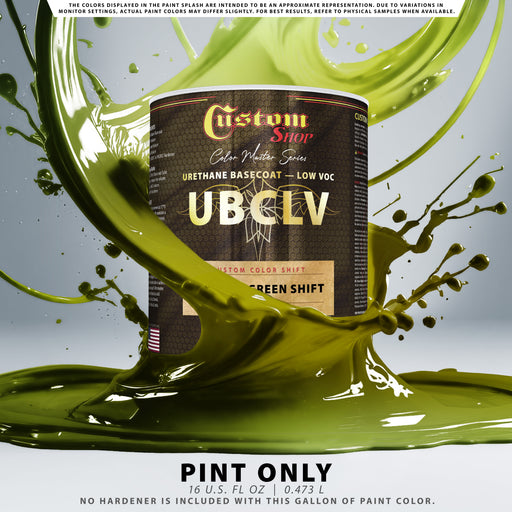 Custom Shop CCS Custom Color Shift Automotive Paint - Gold to Green Shifting Effect - Pint