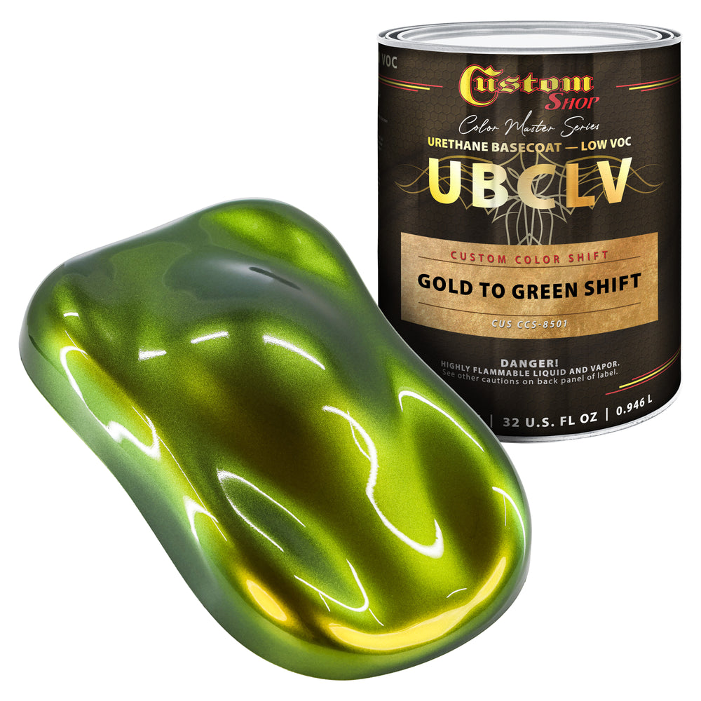 Custom Shop CCS Custom Color Shift Automotive Paint - Gold to Green Shifting Effect - Quart