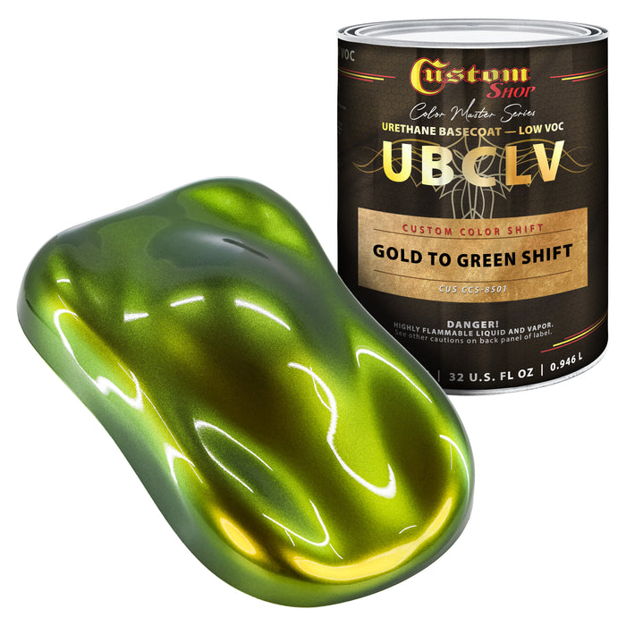 Custom Shop CCS Custom Color Shift Automotive Paint - Gold to Green Shifting Effect - Quart
