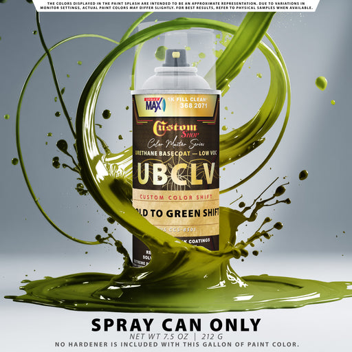 Custom Shop CCS Custom Color Shift Automotive Paint - Gold to Green Shifting Effect - Spray Can
