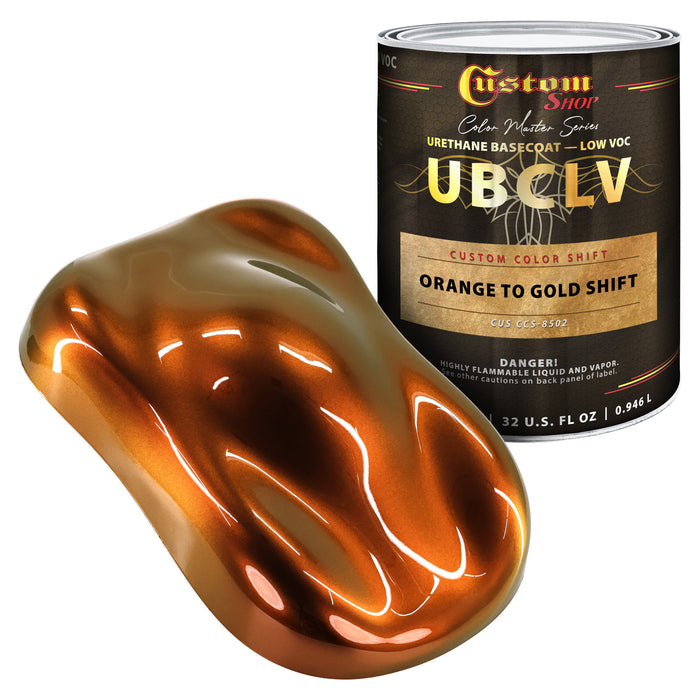 Custom Shop CCS Custom Color Shift Automotive Paint - Orange to Gold Shifting Effect - Quart