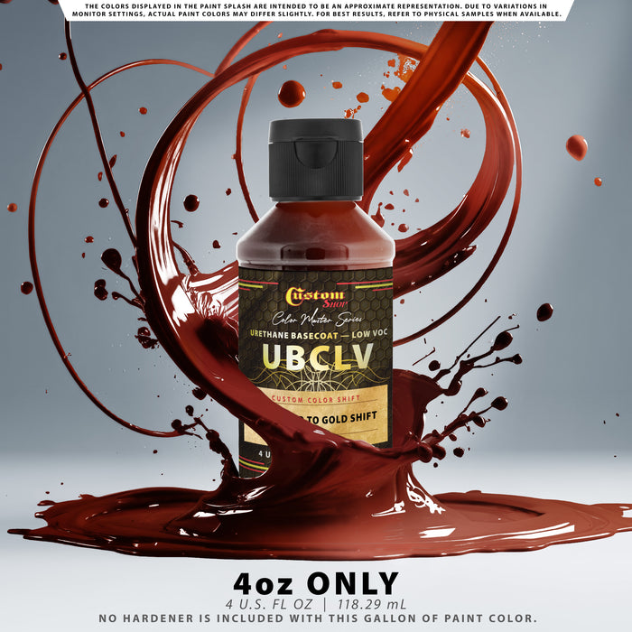 Custom Shop CCS Custom Color Shift Automotive Paint - Apple Red to Gold Shifting Effect - 4-Ounce Bottle
