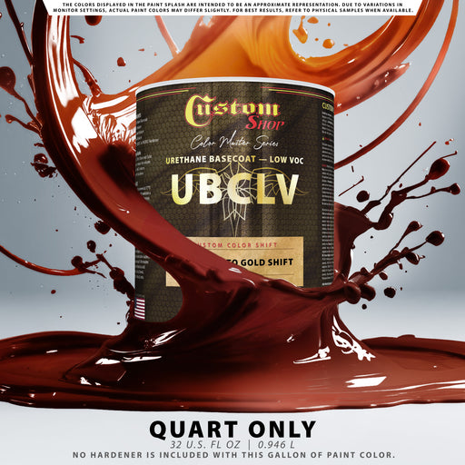 Custom Shop CCS Custom Color Shift Automotive Paint - Apple Red to Gold Shifting Effect - Quart
