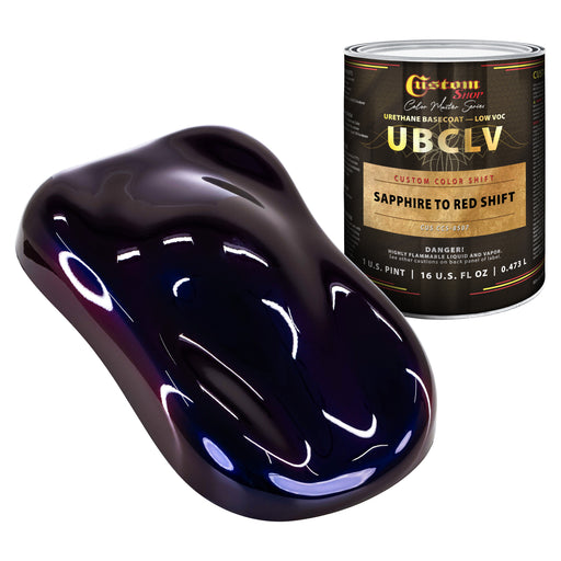 Custom Shop CCS Custom Color Shift Automotive Paint - Sapphire to Red Shifting Effect - Pint