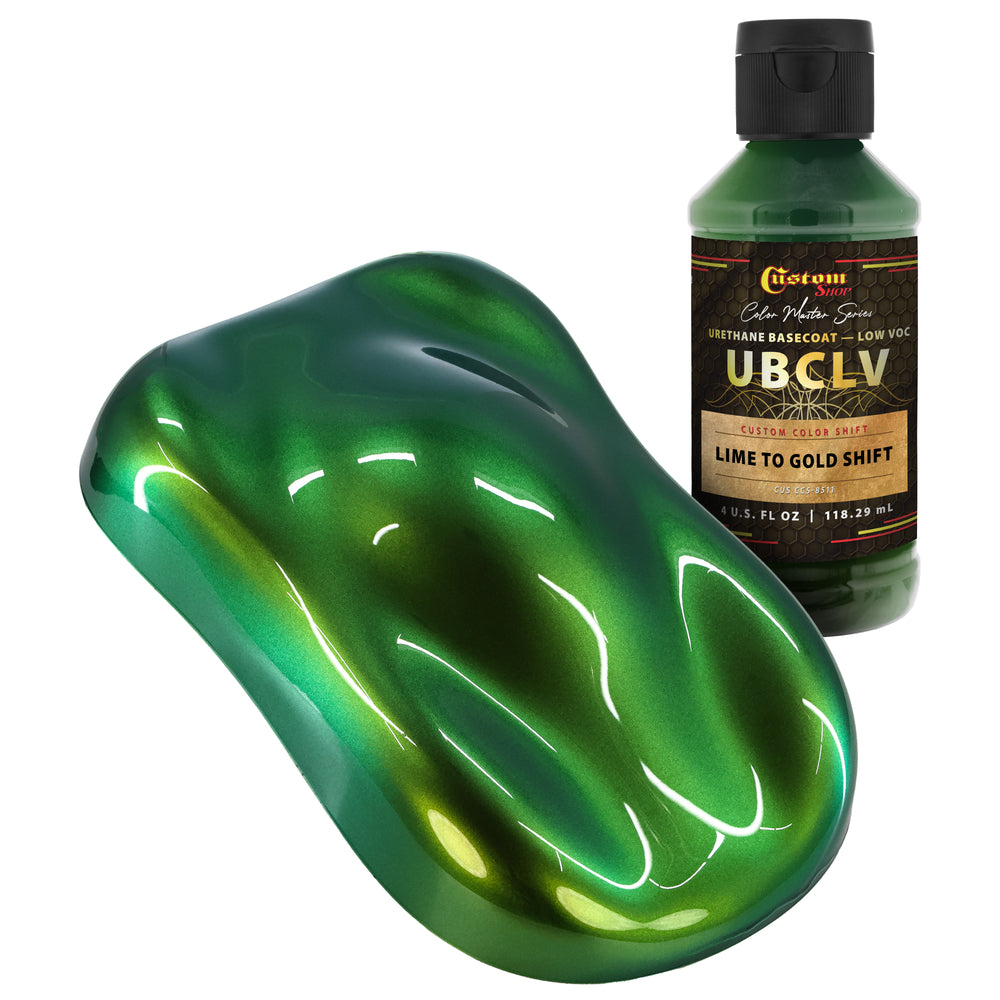 Custom Shop CCS Custom Color Shift Automotive Paint - Lime to Gold Shifting Effect - 4-Ounce Bottle