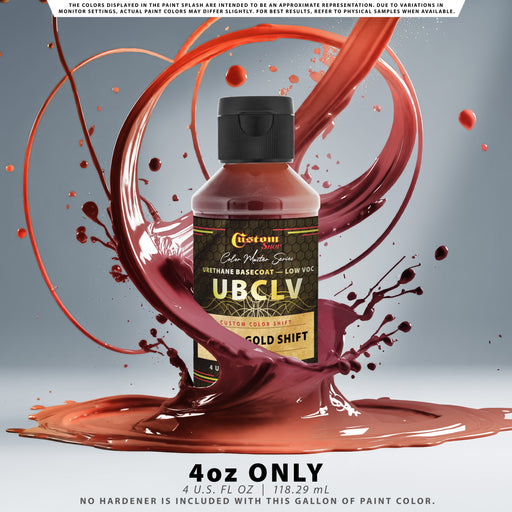 Custom Shop CCS Custom Color Shift Automotive Paint - Red to Gold Shifting Effect - 4-Ounce Bottle