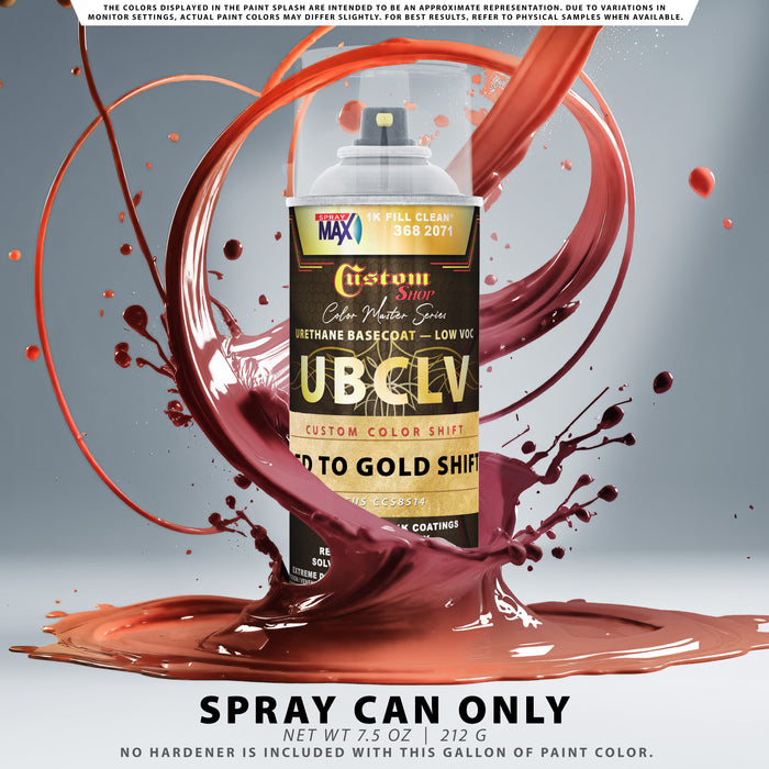Custom Shop CCS Custom Color Shift Automotive Paint - Red to Gold Shifting Effect - Spray Can