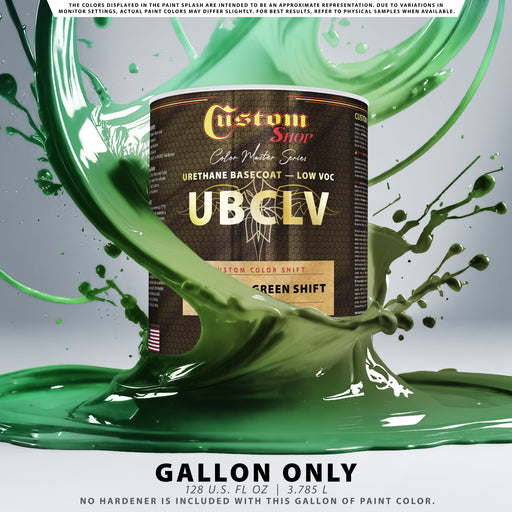 Custom Shop CCS Custom Color Shift Automotive Paint - Silver to Green Shifting Effect - Gallon