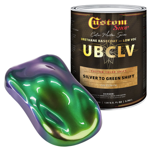 Custom Shop CCS Custom Color Shift Automotive Paint - Silver to Green Shifting Effect - Gallon