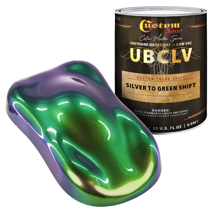 Custom Shop CCS Custom Color Shift Automotive Paint - Silver to Green Shifting Effect - Quart