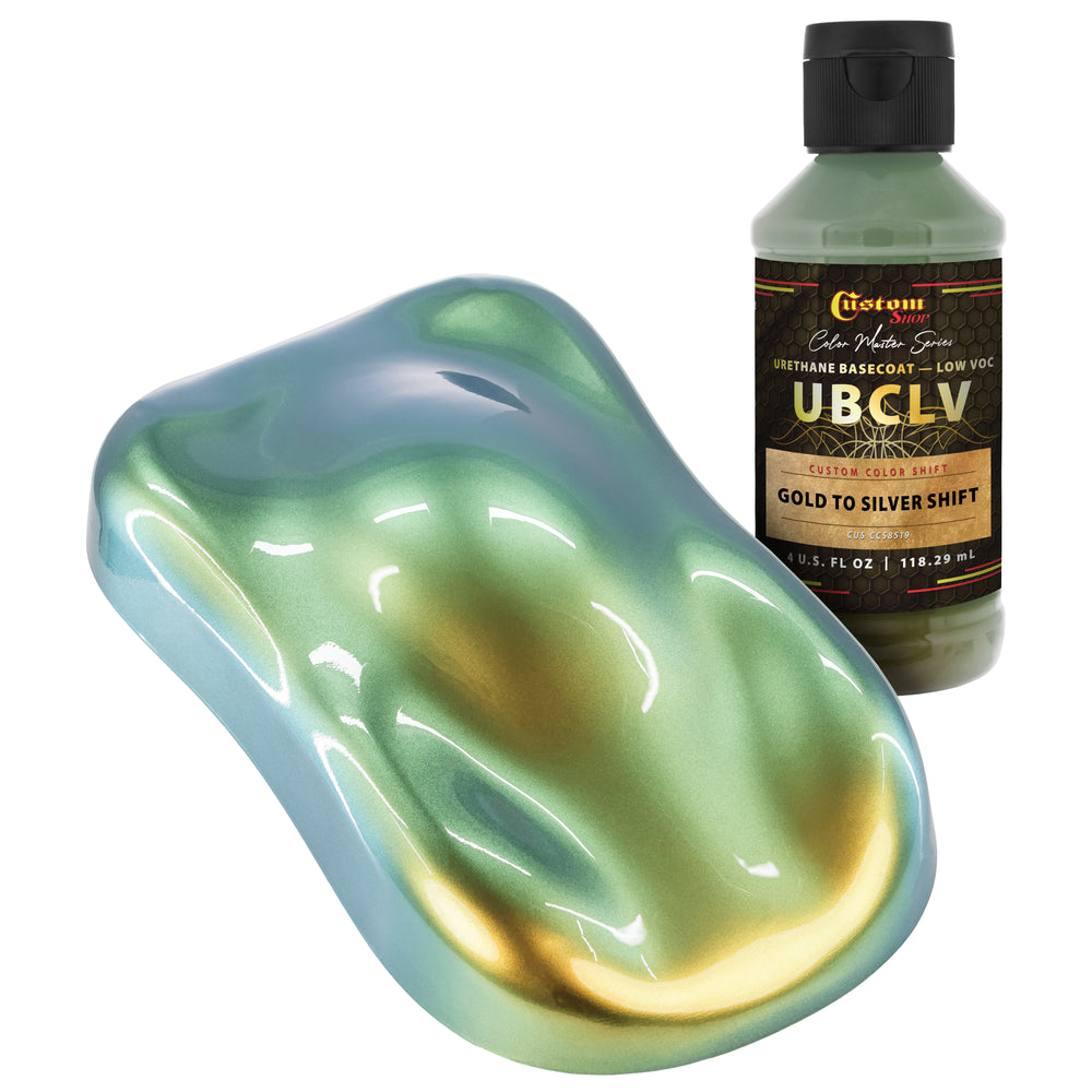 Custom Shop CCS Custom Color Shift Automotive Paint - Gold to Silver Shifting Effect - 4-Ounce Bottle