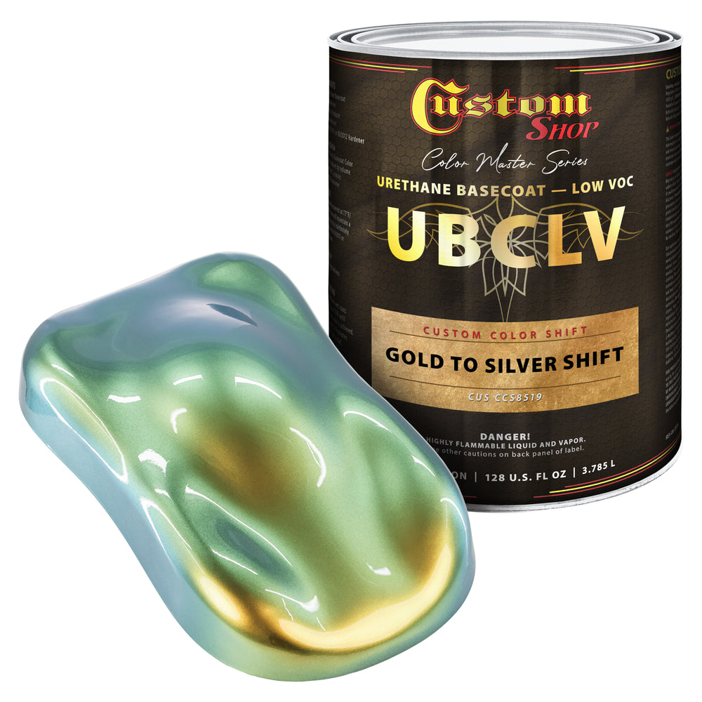 Custom Shop CCS Custom Color Shift Automotive Paint - Gold to Silver Shifting Effect - Gallon