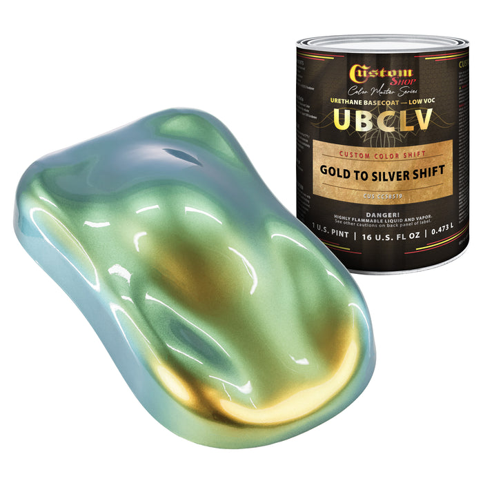 Custom Shop CCS Custom Color Shift Automotive Paint - Gold to Silver Shifting Effect - Pint