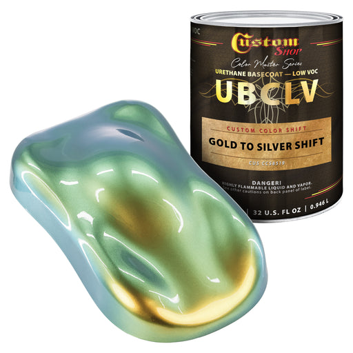 Custom Shop CCS Custom Color Shift Automotive Paint - Gold to Silver Shifting Effect - Quart