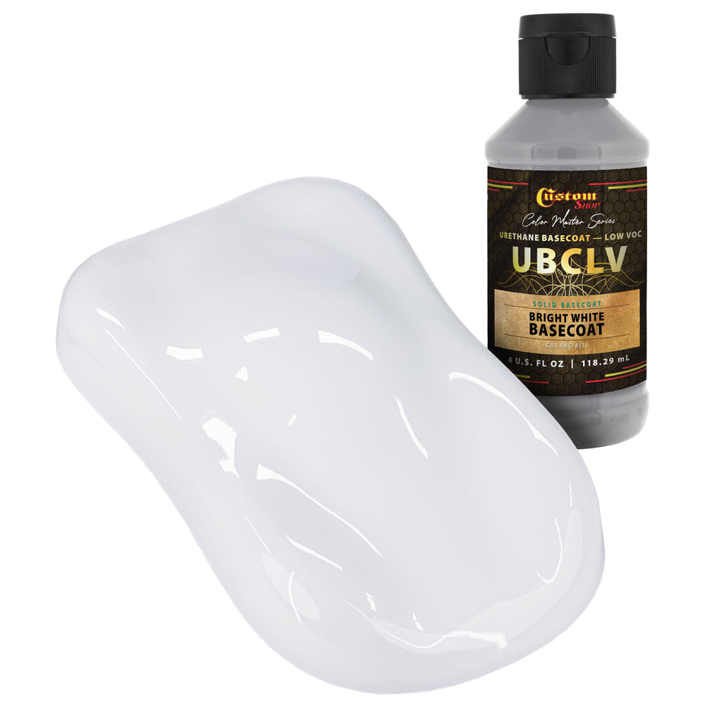 Custom Shop SBC Solid Basecoat - Bright White Basecoat - 4-Ounce Ready to Spray Bottle