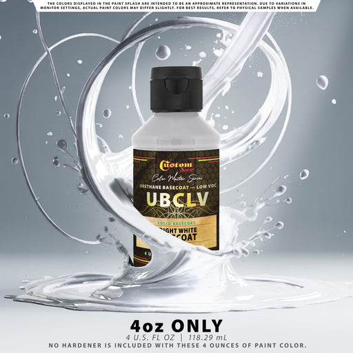 Custom Shop SBC Solid Basecoat - Bright White Basecoat - 4-Ounce Ready to Spray Bottle