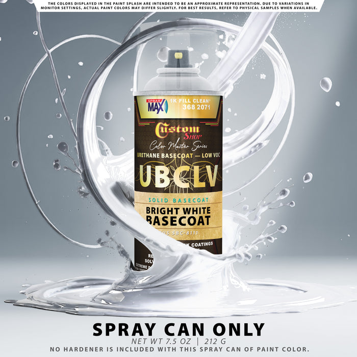 Custom Shop SBC Solid Basecoat - Bright White Basecoat- Spray Can