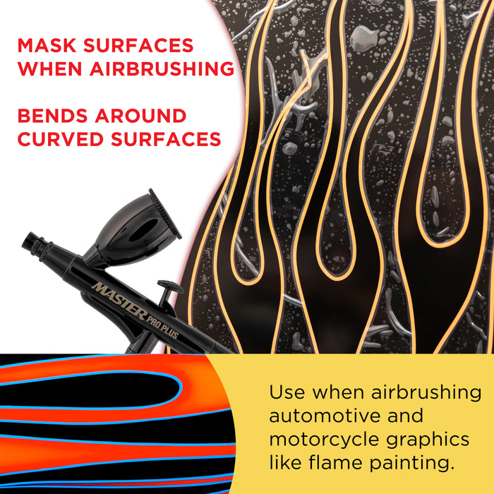 12" x 150' Frisket Masking Film Roll - Self-Adhesive Semi-Transparent Medium-Tack for Artists, Airbrush Graphics, Automotive Painting, Stencil Making, Design Transfer