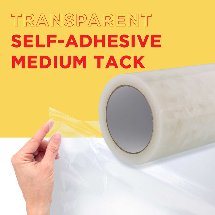 18" x 150' Frisket Masking Film Roll - Self-Adhesive Semi-Transparent Medium-Tack for Artists, Airbrush Graphics, Automotive Painting, Stencil Making, Design Transfer