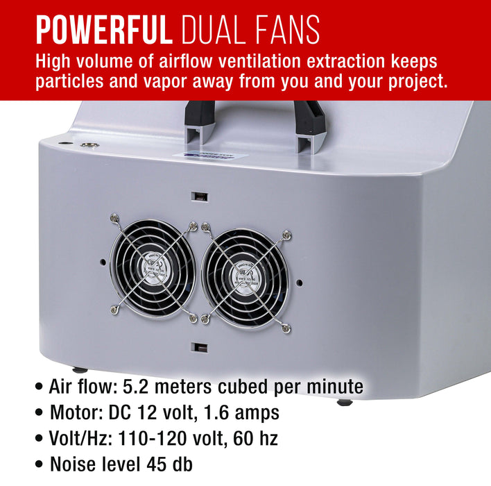 Master Airbrush Portable Airbrush Spray Booth Kit with Dual Exhaust Fans, 4 LED Lights, Turntable & Extension Hose, 16"x13"x18" Hobby Airbrush Booth for Painting, Models, Arts, Crafts, Cakes
