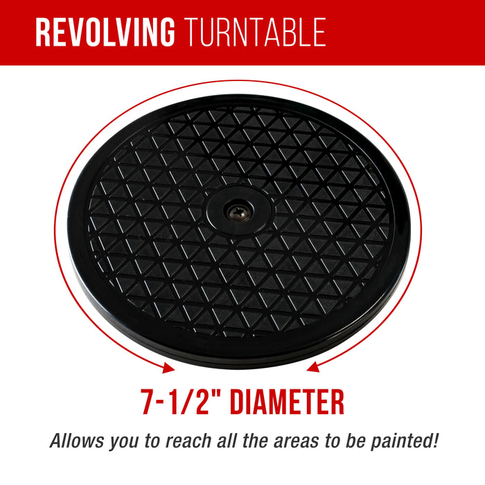 Master Airbrush Large Portable Airbrush Spray Booth Station with LED Lights, 25W Fan, Turntable & 6' Exhaust Hose, 22.25"x19"x14" Hobby Airbrush Booth for Painting, Models, Arts, Crafts, Cakes