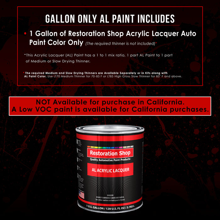 Quarter Mile Red - Acrylic Lacquer Auto Paint - Gallon Paint Color Only - Professional Gloss Automotive Car Truck Guitar Furniture - Refinish Coating