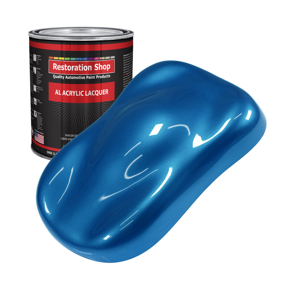Viper Blue Metallic - Acrylic Lacquer Auto Paint - Gallon Paint Color Only - Professional Gloss Automotive Car Truck Guitar Furniture Refinish Coating