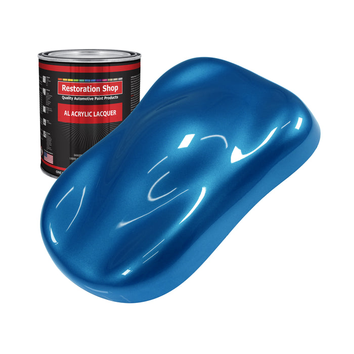 Viper Blue Metallic - Acrylic Lacquer Auto Paint - Quart Paint Color Only - Professional Gloss Automotive Car Truck Guitar Furniture Refinish Coating