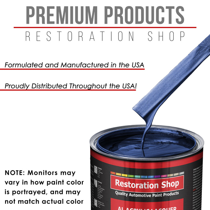 Daytona Blue Metallic - Acrylic Lacquer Auto Paint (Quart Paint Color Only) Professional Gloss Automotive Car Truck Guitar Furniture Refinish Coating