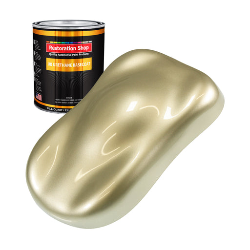 Antique Gold Metallic - Urethane Basecoat Auto Paint - Quart Paint Color Only - Professional High Gloss Automotive, Car, Truck Coating