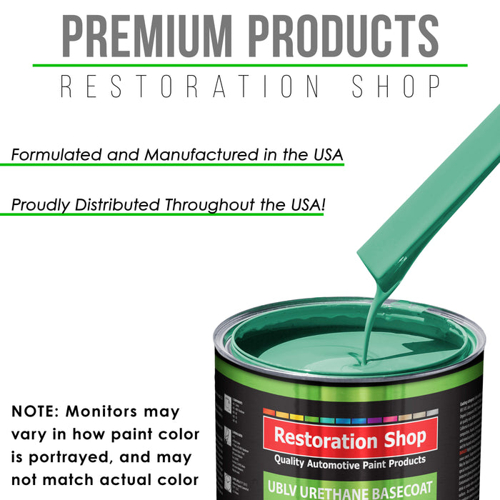 Light Aqua - LOW VOC Urethane Basecoat Auto Paint - Gallon Paint Color Only - Professional High Gloss Automotive, Car, Truck Refinish Coating
