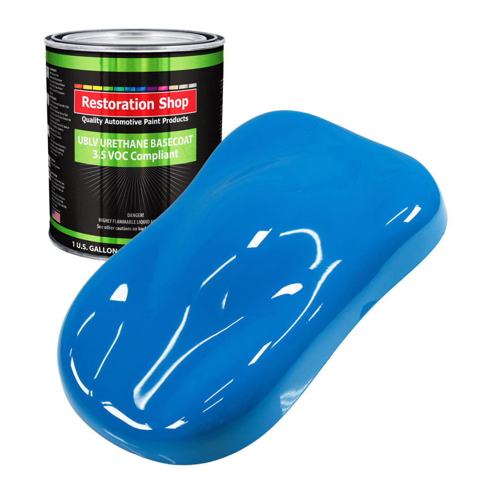 Coastal Highway Blue - LOW VOC Urethane Basecoat Auto Paint - Gallon Paint Color Only - Professional High Gloss Automotive Car Truck Refinish Coating