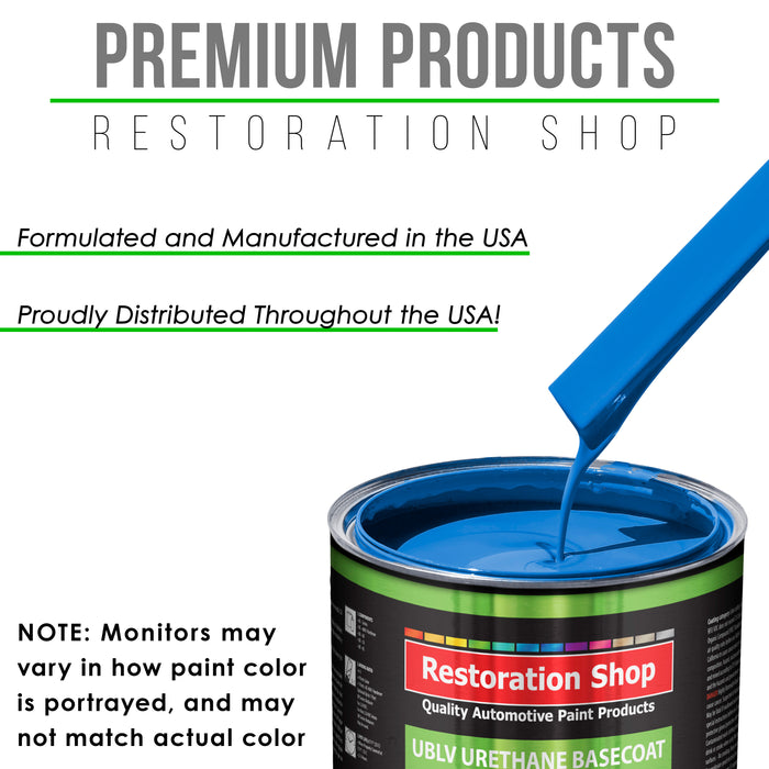 Coastal Highway Blue - LOW VOC Urethane Basecoat Auto Paint - Quart Paint Color Only - Professional High Gloss Automotive Coating