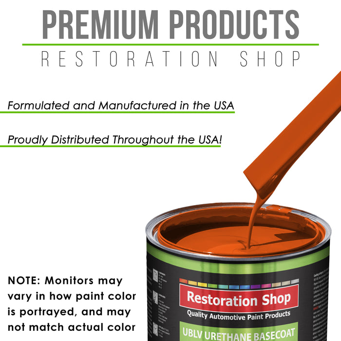 Hugger Orange - LOW VOC Urethane Basecoat Auto Paint - Gallon Paint Color Only - Professional High Gloss Automotive, Car, Truck Refinish Coating