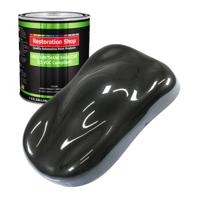 Black Metallic - LOW VOC Urethane Basecoat Auto Paint - Gallon Paint Color Only - Professional High Gloss Automotive, Car, Truck Refinish Coating