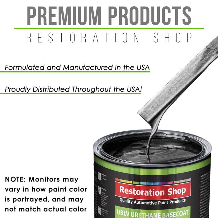 Black Metallic - LOW VOC Urethane Basecoat Auto Paint - Quart Paint Color Only - Professional High Gloss Automotive Coating