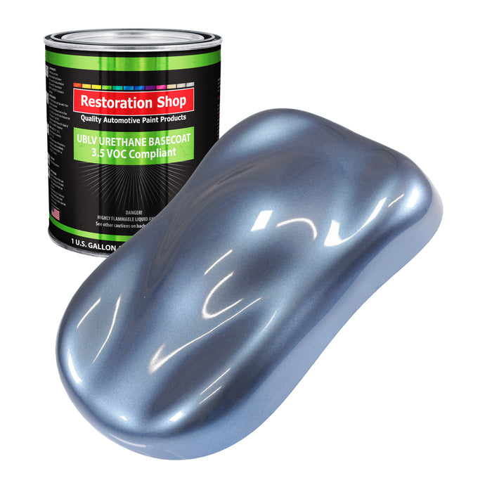 Sonic Blue Metallic - LOW VOC Urethane Basecoat Auto Paint - Gallon Paint Color Only - Professional High Gloss Automotive, Car, Truck Refinish Coating