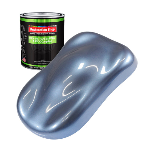 Sonic Blue Metallic - LOW VOC Urethane Basecoat Auto Paint - Quart Paint Color Only - Professional High Gloss Automotive Coating
